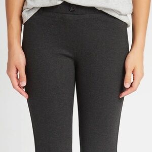 Betabrand Skinny-Leg | Classic Dress Pant Yoga Pants (Charcoal) - X-Large